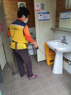 공중화장실 관리 모습