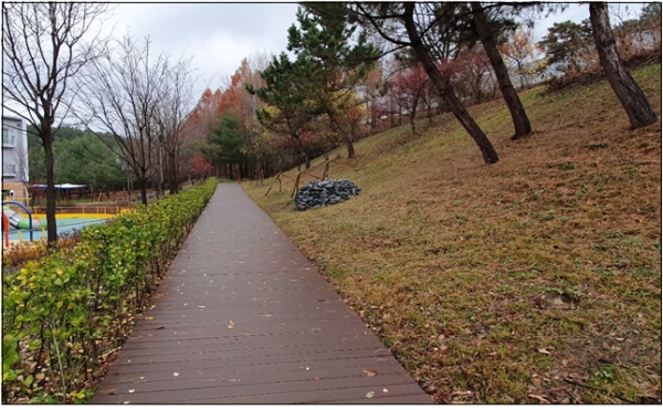 정비된 산책로, 데크 모습