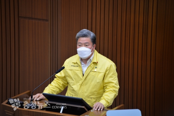5분 발언하는 차성호 세종시의회 의원