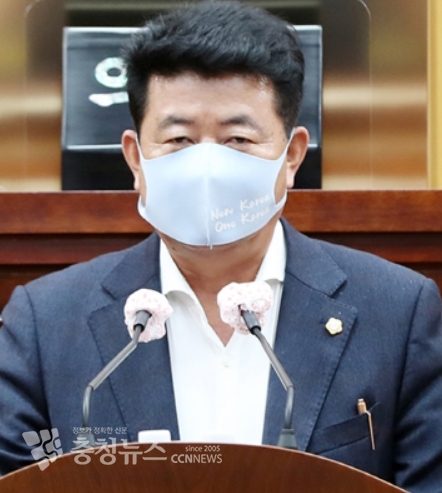 5분 발언하는 장감순 서산시의회 의원