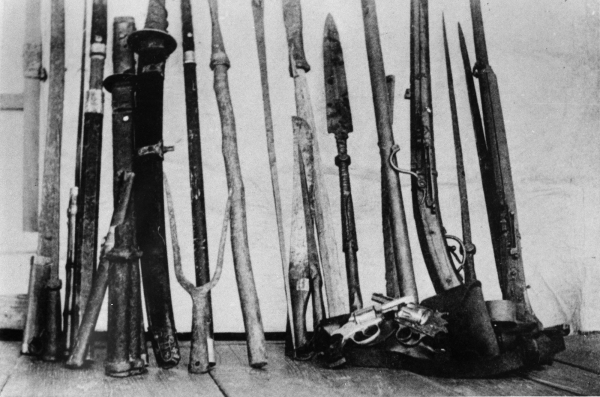 호남의병이 사용했다고 알려진 죽창, 화승총 등 무기