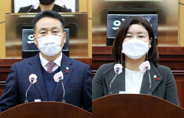 (왼쪽부터) 가충순, 이경화 서산시의원
