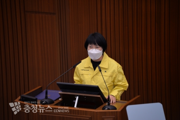 5분 발언하는 박용희 세종시의회 의원