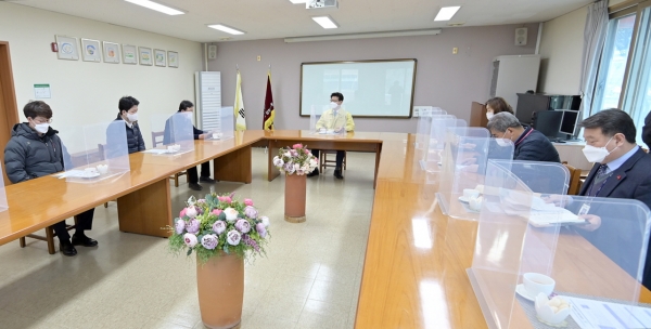 김정섭 공주시장 설 맞이 위문 방문 -탄천면 누리재활원