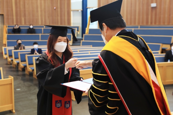 한남대, 2020학년도 제59회 온라인 전기 학위수여식 개최 모습