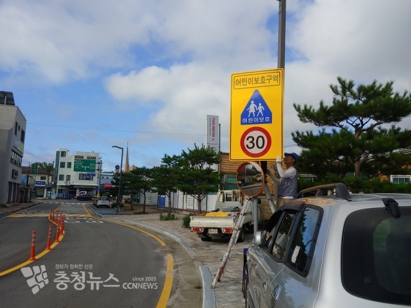 지난해 어린이보호구역 시설정비 현장