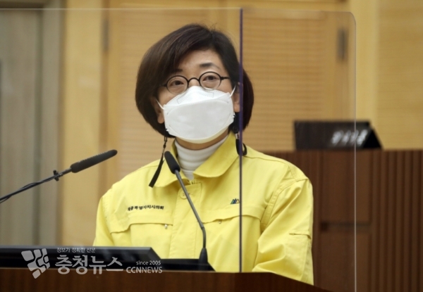 시정질문 하는 이순열 세종시의회 의원