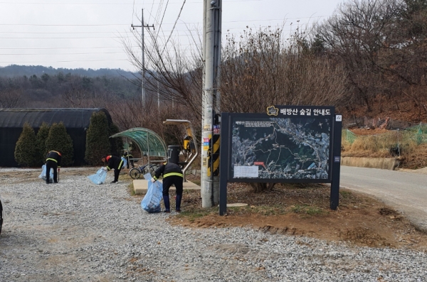 등산로 환경정비 모습
