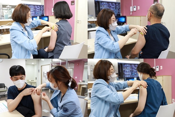 세종충남대병원 코로나19 백신접종 모습