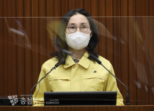 5분 발언하는 차성호 세종시의회 의원