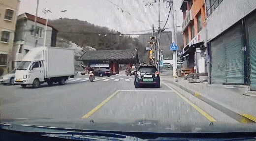 대전 우암사적공원 정문 붕괴 사고 블랙박스 영상(온라인커뮤니티)