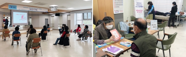 찾아가는 '건강강좌·건강체험터' 개최 ( 좌측부터 건강강좌, 건강체험터)