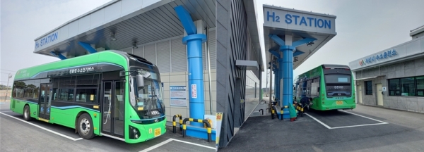 한국가스기술공사에서 위탁 운영 중인 서산시 수소충전소