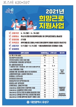 희망일자리 홍보 포스터