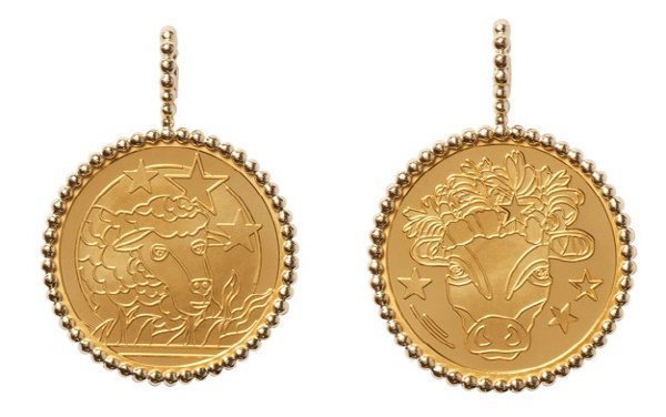 별자리 메달(양자리) 과 별자리 메달(황소자리)