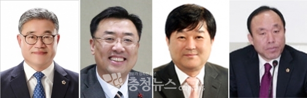 왼쪽부터 김명선 충남도의회 의장, 김기재 당진시의원, 최창용 당진시의회 의장, 이종현 전 충남도의원