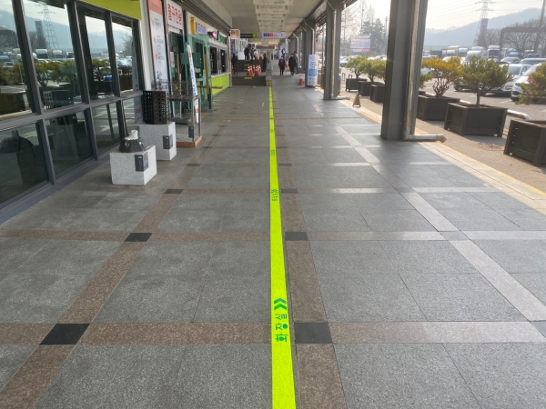 휴게시설 화장실 위치안내 레인