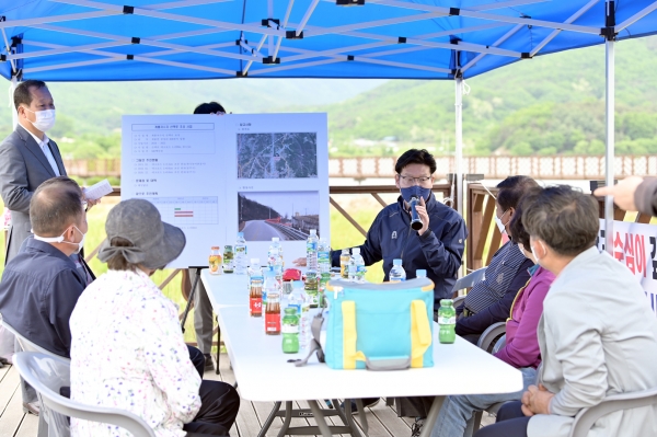 주요 사업장 현장방문(계룡산저수지 산책로 조성)