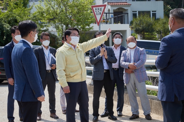 오세현 시장 배방읍 ‘현장 사랑방’ 방문 모습
