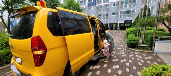 2020년 지원받은 LPG 어린이 통학차량 모습
