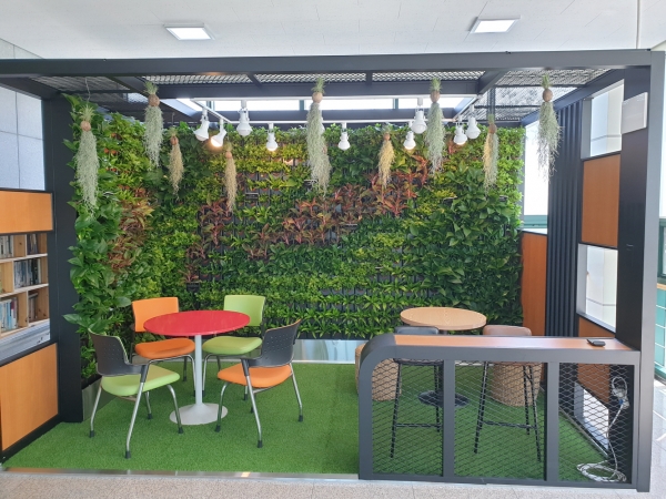 아산경찰서 2층 스마트가든 설치 사진