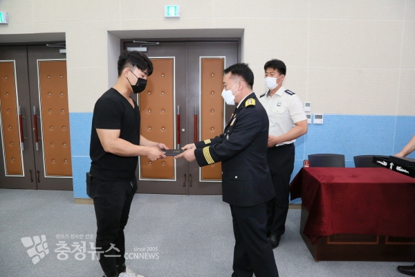 신규 의용소방대원 임명장 수여식