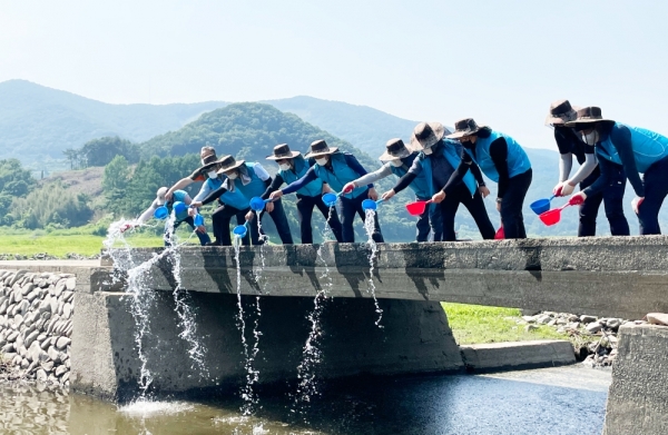 K-water 보령권지사, 치어방류 및 대청결운동 실시