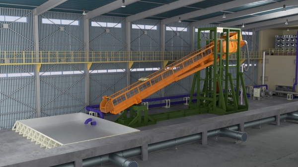 수리모형실험을 위한 가변경사 실험수로 모형도