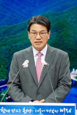 김돈곤 청양군수 6월 언론 브리핑 개최 모습