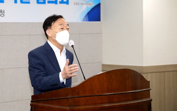 직업계고 학점제 선도학교 12교 교감과 학점제 업무 담당부장을 대상으로 권역별 협의회 실시 모습