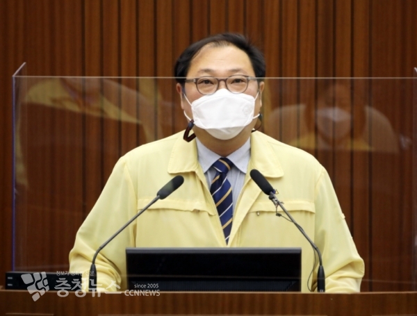 5분 발언하는 안찬영 세종시의회 의원