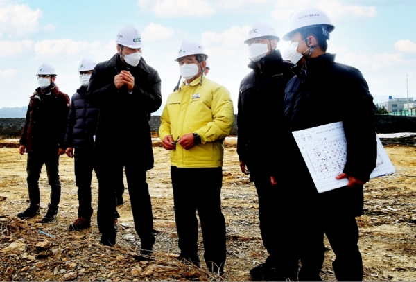 신청사 건립 현장 점검 모습