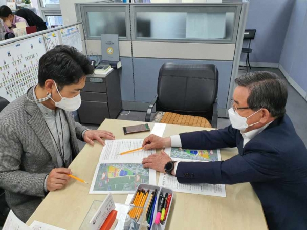 중앙부처 방문 지역현안사업 지원 건의 모습