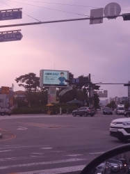 식중독예방 전광판 홍보 장면