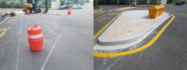 ‘농공단지 노후시설 정비사업’ 교통시설 (개선전, 후 모습)