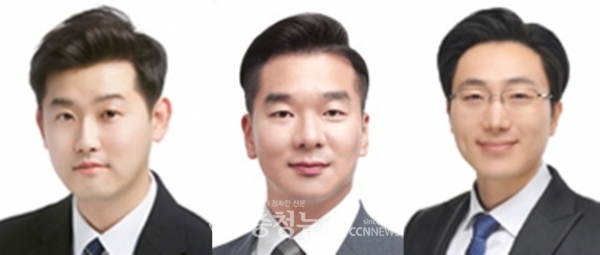 (왼쪽부터) 강화평 동구의원, 강정수 서구의원, 김관형 유성구의원