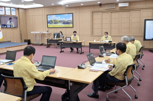 지난 9일 주간업무보고회 개최 모습