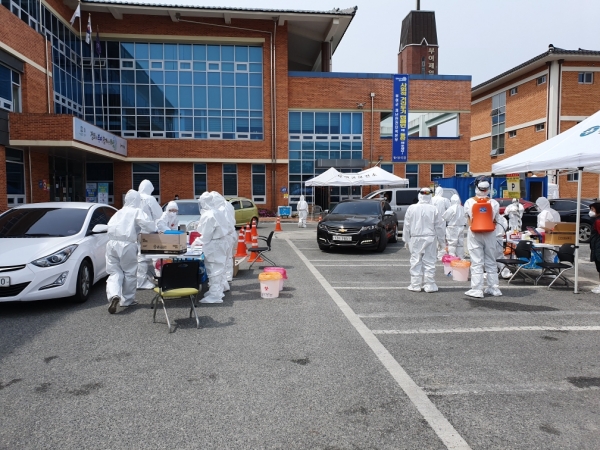 방역장면(드라이빙스루)