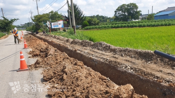 상수도 공사 현장