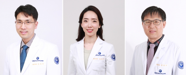 충남대병원 국제학술지 논문 게재/ 좌측부터 정재욱 교수, 김윤주 교수, 정성수 교수