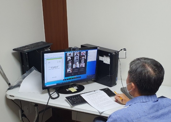 지역사회 통합돌봄협의회 실행단 온라인(ZOOM) 회의 모습