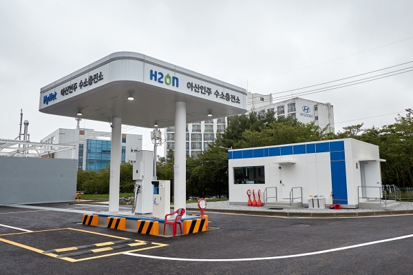 오세현 시장 하이넷 아산 인주 수소충전소 현장 방문 장면