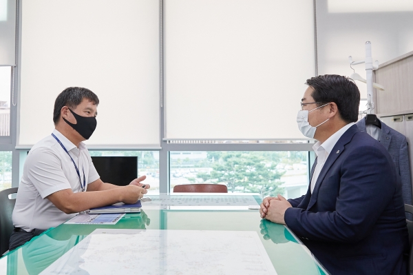 오세현 아산시장 국토교통부 방문 장면