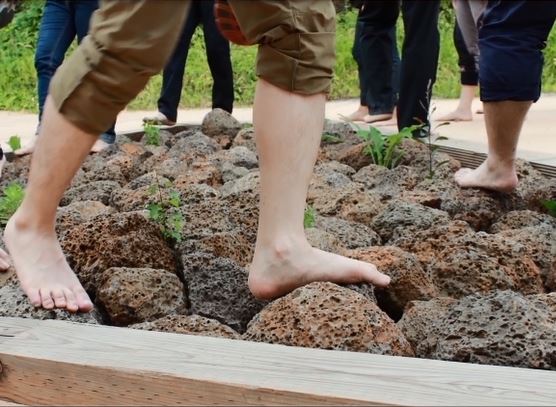 국립산림치유원 예천운영본부 맨발걷기 프로그램 (산림청 한국산림복지진흥원 국립산림치유원 제공)