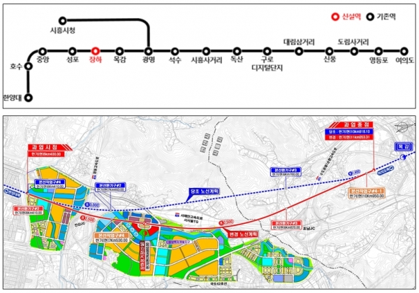 「신안산선 복선전철 민간투자사업」장하역(가칭) 신설사업 현황