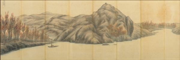 청전 이상범 作 백마강상 백제여적