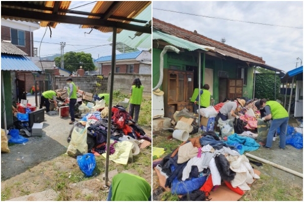 저장강박 의심가구 지원사업 진행 모습
