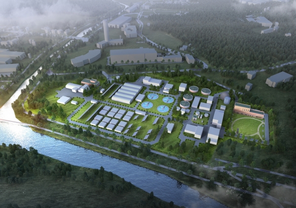 아산공공하수처리시설 증설사업 조감도