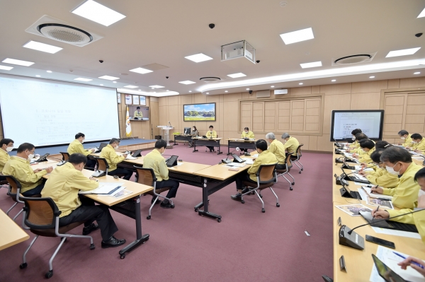 지난 1일 시청 대백제실에서 열린 11월중 업무계획보고회 모습