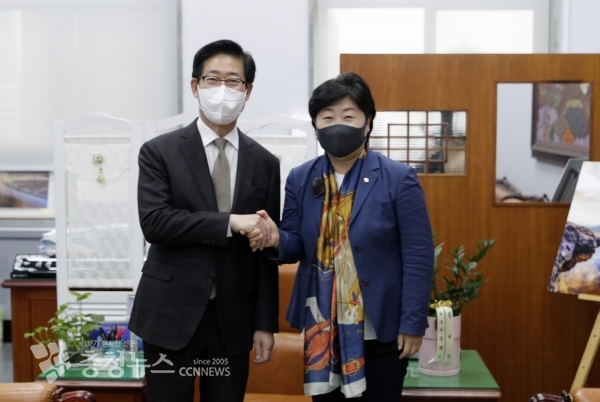 양승조 충남지사, 서영교 행정안전위원장